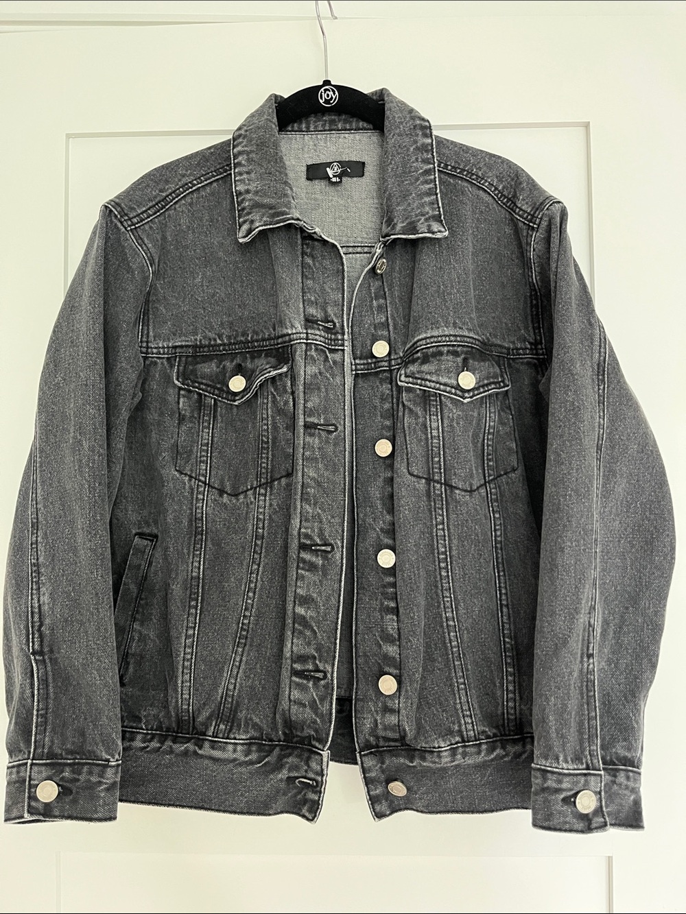 Missguided Washed Black Denim Jacket